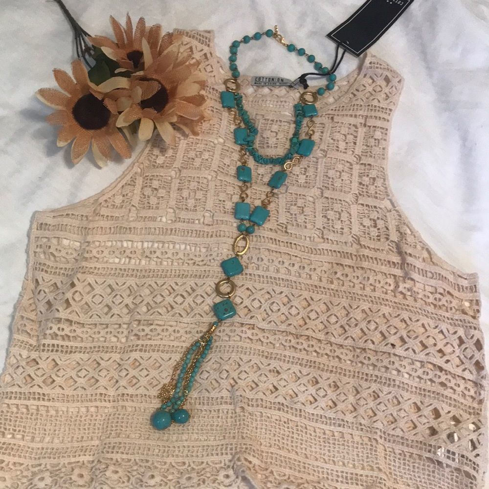 ⤵️🆕 Cotton On Crochet Sleeveless top